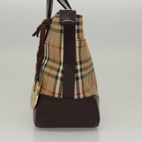 BURBERRY Nova Check Hand Bag Canvas Beige - Picture 5 of 15